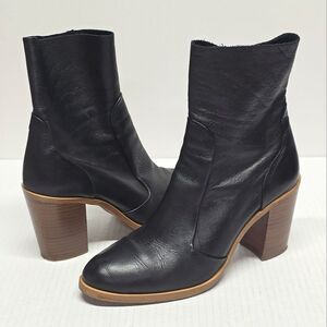 Crosswalk Spain Pico Boots In Black Genuine Soft Leather EUR 37/ US 6.5